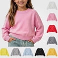 thumbnail image 1 of Afuyipoi Girls 100% Cotton Soft Pullover Sweater Crew Neck Long Sleeve Knit Top for Kids Size 0-9Y Comfort Daily Wear Pink Size 2T, 1 of 6