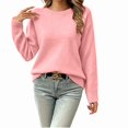 thumbnail image 1 of Afuyipoi Girls Chunky Knit Pullover Sweater Tunic Top for Kids Fall Winter Size 2-15Y Comfortable School Wear Hot Pink Size 12, 1 of 9