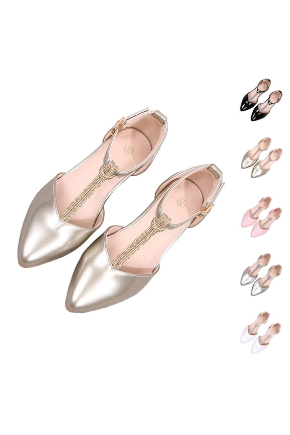 Girls Clear Strap Block Heel Sandals, French Style Crystal Dress Shoes for Big Kids And Students Pink Size 13 (Little Kids)