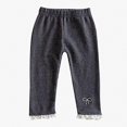 thumbnail image 1 of Afuyipoi Girls Cropped Printed Leggings Pants Fall Cotton Knit Dark Gray 12M, 1 of 6