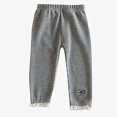 thumbnail image 1 of Afuyipoi Girls Cropped Printed Leggings Pants Fall Cotton Knit Gray 12M, 1 of 6
