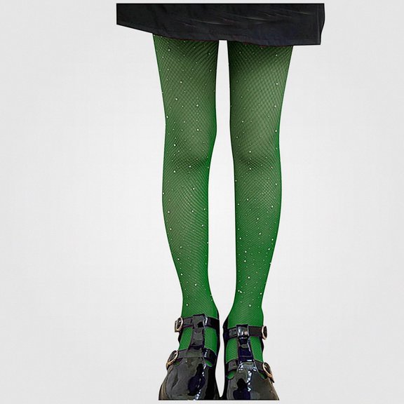 Afuyipoi Girls Fishnet Footed Dance Tights Nylon Spandex Army Green 5T