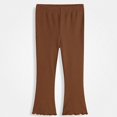 thumbnail image 1 of Afuyipoi Girls Flare Leggings Pants Fall Cotton Knit Brown 7, 1 of 5