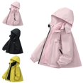 thumbnail image 1 of Afuyipoi Girls Hooded Jacket Fleece Lined Waterproof Windbreaker Winter Warm Size 3-15 Pink Size 5T, 1 of 9