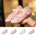 thumbnail image 1 of Afuyipoi ​Girls Mary Jane Flats, Toddler and Little Kids Floral Cutout Dress Shoes, Breathable Soft Sole Princess Wedding Party Shoes White Size 10.5 (Little Kids), 1 of 8