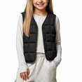 thumbnail image 1 of Afuyipoi Girls Quilted Vest (1-10) Sleeveless V-neck Warm Innerwear Waistcoat Black Size 12M, 1 of 6