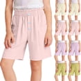 thumbnail image 1 of Afuyipoi Girls Shorts Size 10-12,Breathable Anti-Static High Waist Casual Summer Shorts Pink, 1 of 5