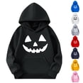 thumbnail image 1 of Afuyipoi Halloween Hoodie for Kids(4-13), Casual Fall Winter Hooded Sweatshirts Graphic Print Pullover Tops for Boys Girls White 11 Years, 1 of 5