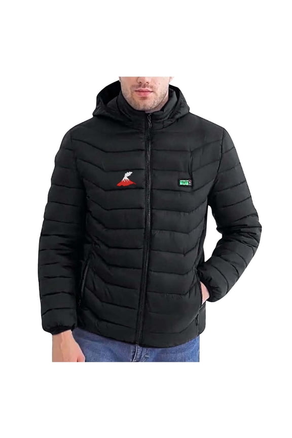 Heated Jacket for Men,Heating Tanks USB Charging Electric Heating Coat 21 Heating Area Heated Coats Long Sleeve Black S