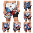 thumbnail image 1 of Afuyipoi Independence Day Shorts for Boys Size 10-12,Double Layer Patriotic Print Side Pockets Elastic Waist Swim Trunks, 1 of 8
