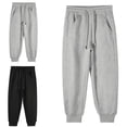 thumbnail image 1 of Afuyipoi Kids Fleece Sweatpants Elastic Waist Warm Active Winter Jogger Pants with Pockets Size 2-12 Years Gray Size 4T, 1 of 9