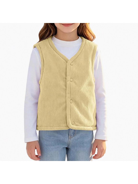 Kids Fleece Vest with Soft Lining Warm Outerwear Wind Resistant Shell Size 12M