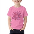thumbnail image 1 of Afuyipoi Kids Independence Day T-shirts,Crew Neck 4th of July Short Sleeve US 250 Years Tees Pink 12-13T, 1 of 5