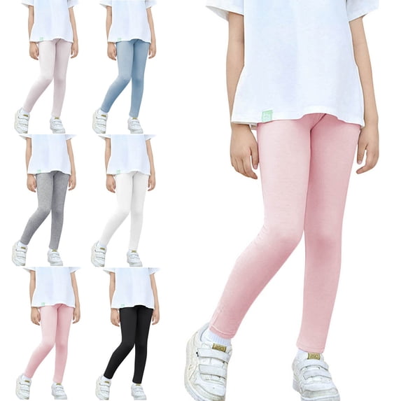 Afuyipoi Kids Lightweight Leggings Pants Fall White 5T