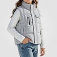 thumbnail image 1 of Afuyipoi Kids Puffer Jackets (7-15) Sleeveless Zip Winter Outdoor Warm Vest Gray 12, 1 of 8