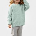 thumbnail image 1 of Afuyipoi Kids Thick Knit Pullover Sweater for Boys Girls Size 3M-5Y Winter Warm Comfort Wear Mint Green Size 6M, 1 of 2