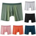thumbnail image 1 of Afuyipoi Long Boxer for Men,Breathable Mesh Side Split Four Corners Solid Color Underpants Green M, 1 of 3