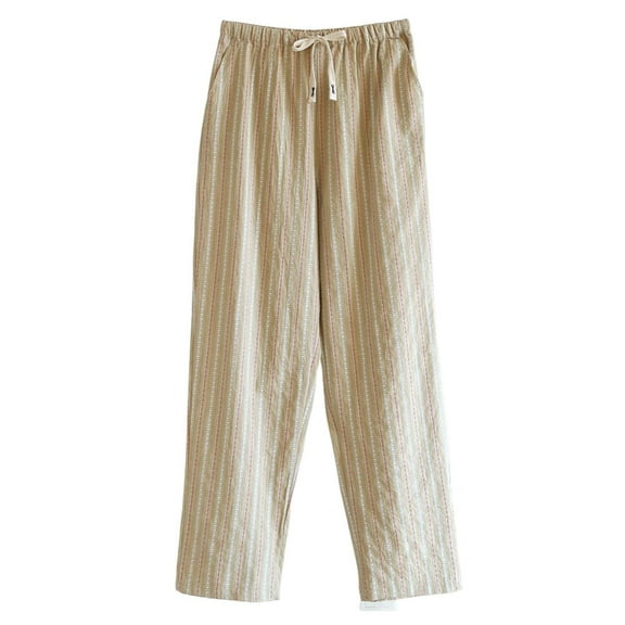 Afuyipoi Long Sleeved Pajamas Pants for Men,Solid Color Elastic Waist Breathable Comfort Homewear Pants Green XL