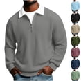 thumbnail image 1 of Afuyipoi Long - sleeve T-shirts Men,Solid Long Sleeve Pullover Classic Shirts Mint Green S, 1 of 9