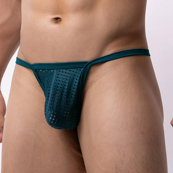 Afuyipoi Male Underpants Causal,Elastic Waist Mid Rise Breathable Activewear Briefs Green XL