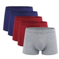thumbnail image 1 of Afuyipoi Men 5-pack Underwear,Everyday Undergarments Breathable Solid Big & Tall Underwear Wine L, 1 of 3