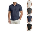 thumbnail image 1 of Afuyipoi Men Polo Shirts,Summer Lightweight Breathable Casual Short Sleeve Tops Navy XL, 1 of 8