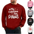 thumbnail image 1 of Afuyipoi Men Printed Hoodie, Long Sleeve Elastic Waist Graphic Valentine's Day Sweatshirts Gray 3XL, 1 of 8