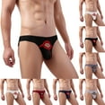 thumbnail image 1 of Afuyipoi Men Solid Underpants,Breathable Low Rise Elastic Waist Daily Briefs Black L, 1 of 4