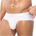 thumbnail image 1 of Afuyipoi Men Triangle Underpants,Lightweight Quick Dry Elastic Waist Hipster Briefs White M, 1 of 4