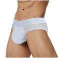 thumbnail image 1 of Afuyipoi Men Underpants Casual Sports,Lightweight Quick Dry Low Waist Activewear Briefs White M, 1 of 4