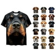 thumbnail image 1 of Afuyipoi Men's 3D Graphic Print T-shirts, Funny Dog Print Short Sleeve Round Neck Summer Pullover Tops Navy XL, 1 of 9