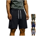 thumbnail image 1 of Afuyipoi ​Men's Athletic Training Shorts with Zipper Pockets, Quick Dry Performance Gym Shorts, Elastic Waist Summer Workout Shorts for Fitness and Jogging Blue Size M, 1 of 8