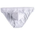 thumbnail image 1 of Afuyipoi Men's Base Underwear,Low Rise Solid Elastic Waistband Cotton Briefs for Men White 2XL, 1 of 2