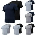 thumbnail image 1 of Afuyipoi Men's Basic Tees 2-Pack,Classic Crew Neck Everyday Breathable Cotton T-Shirts Gray M, 1 of 5