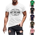 thumbnail image 1 of Afuyipoi Men's Graphic Tees,Short Sleeve Round Neck Summer Casual Tees Pink L, 1 of 6
