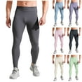 thumbnail image 1 of Afuyipoi Men's High Stretch Gym Workout Pants with Hip Lifting, Quick Dry Breathable Slim Fit Running Cycling Sports and Fitness Pants Gray Size L, 1 of 10