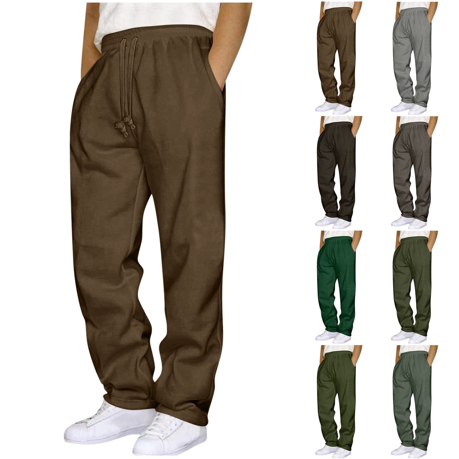Men's Casual Straight Leg Sweatpants Autumn Winter New Fashion