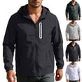 thumbnail image 1 of Afuyipoi Men's Sunscreen Jacket,Summer Breathable UPF50+ Protection Hooded Athletic Jackets White 2XL, 1 of 9