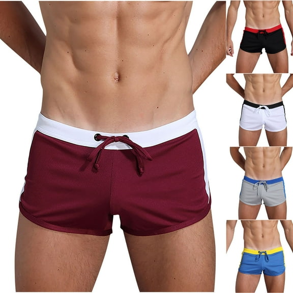 Afuyipoi Men's Underwear Boxers,Comfortable Quick Drying Mesh Elastic Waist Mid Rise Underwear Coffee S