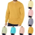thumbnail image 1 of Afuyipoi Men's V-neck Sweaters, Long Sleeve Knit Pullover Fall Winter Sweaters Gold L, 1 of 3