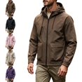 Tick Jacket Afuyipoi Men's Waterproof Jacket Zip Up Classic Thick Loose Fit for ...