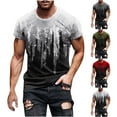 thumbnail image 1 of Afuyipoi Mens Big & Tall Tee,Crew-Neck Printed Casual Summer Shirt Moisture-Wicking Tee White L, 1 of 7