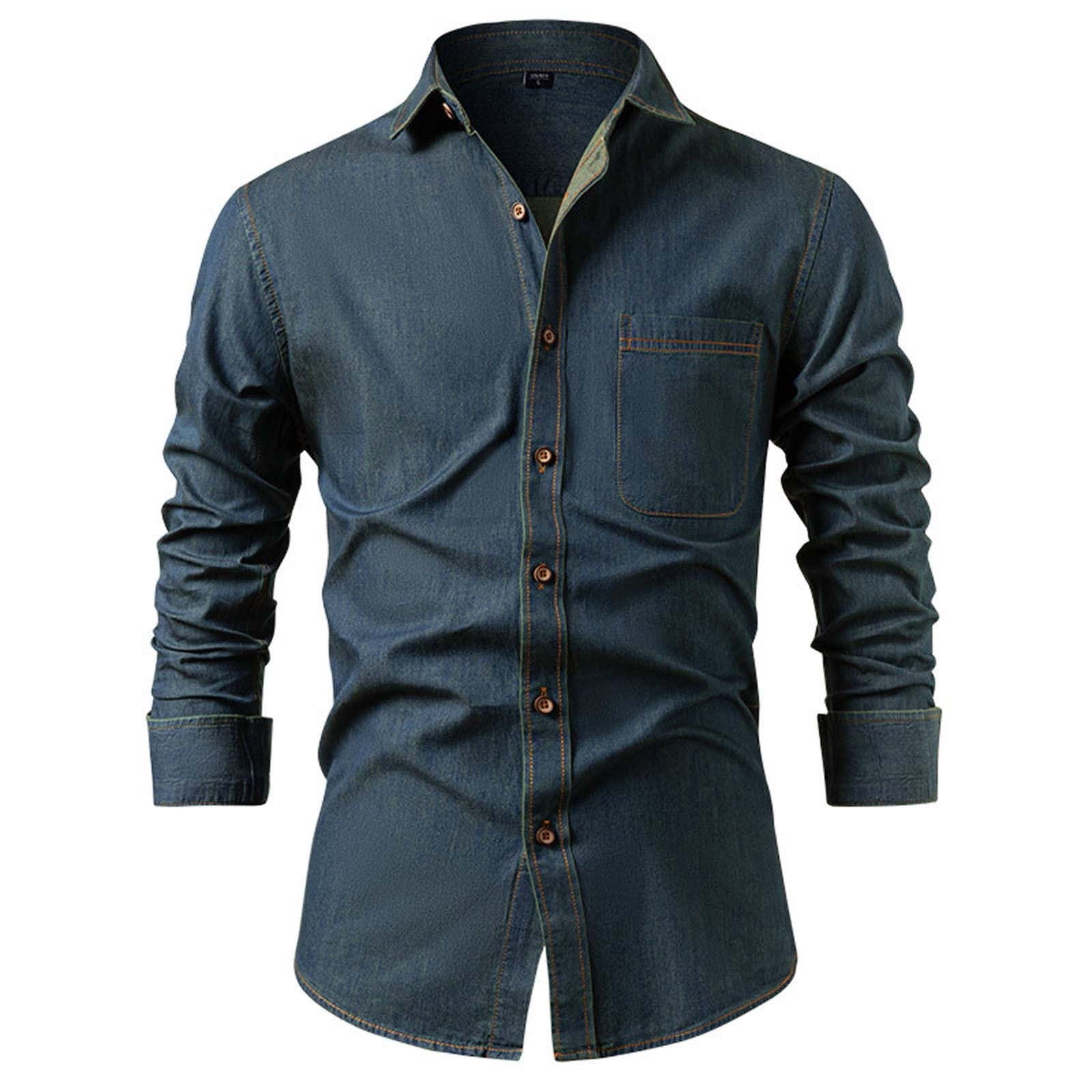 Men's Jeans Shirt Button Up Shirt Summer Shirt Denim Shirt Casual Shirt