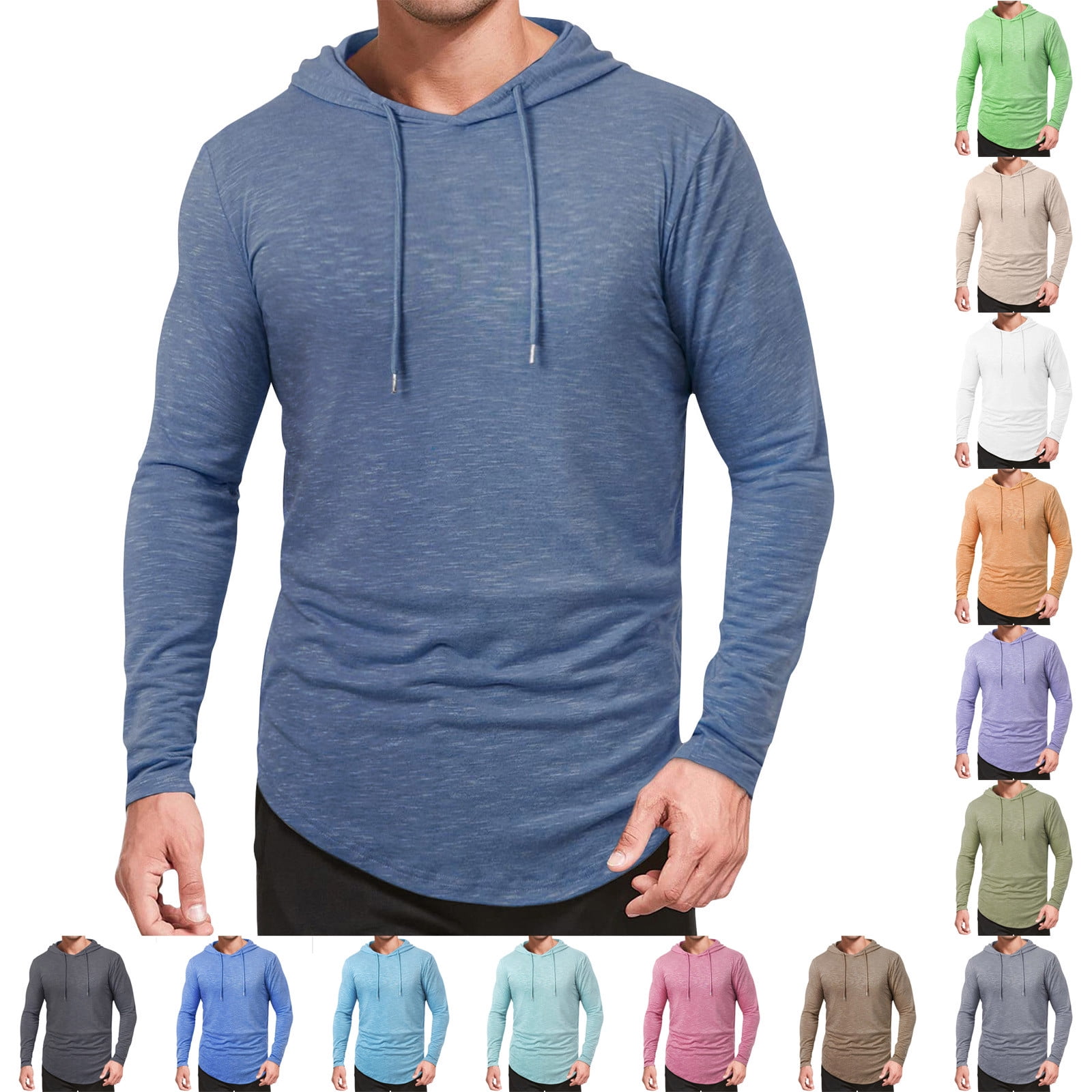 Afuyipoi Mens Lightweight Hooded Sweatshirts Slim Fit Sport Hoodie Afuyipoi Mens Lightweight Hooded Sweatshirts Slim Fit Sport Hoodie