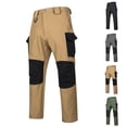 thumbnail image 1 of Afuyipoi Outdoor Cargo Pants for Men, Thickened Fleece Lined Fall Winter Long Pants with Multi-pockets for Hiking Fishing Green M, 1 of 9