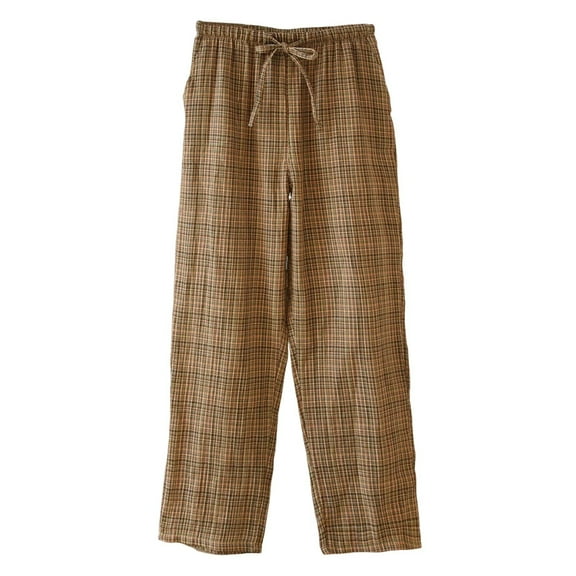 Afuyipoi Pajamas Pants for Men,Loose Elastic Waist Solid Color Cotton Sleep Pants Coffee L