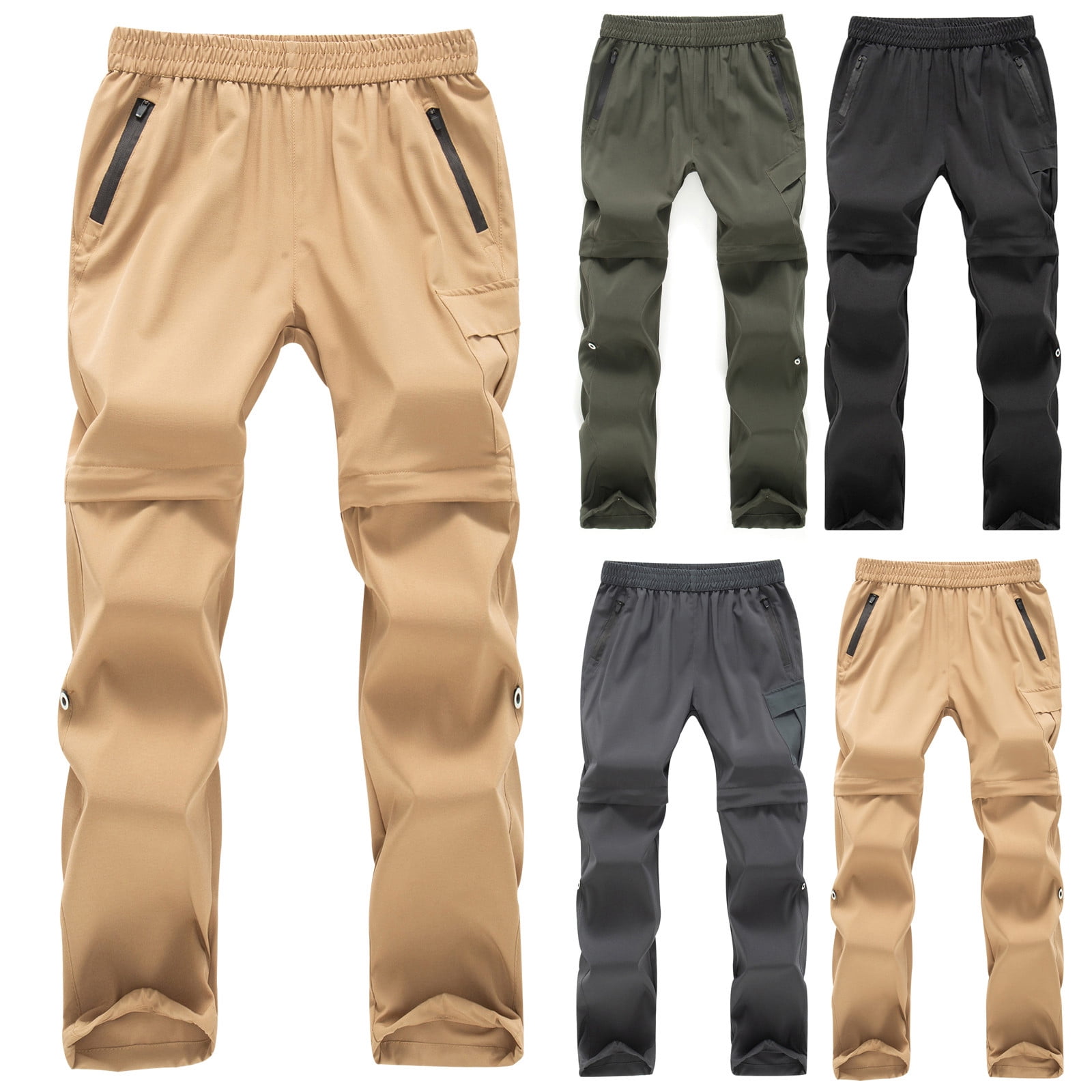 Afuyipoi Pants for Boys and Girls Solid Color Elastic Waist 3-in-1 Snow ...