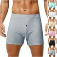 thumbnail image 1 of Afuyipoi Solid Men Boxers Underpants,Breathable Button Fly Lightweight Elastic Waist Underwear Gray L, 1 of 5