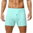 thumbnail image 1 of Afuyipoi Solid Men Boxers Underpants,Button Fly Lightweight Breathable Elastic Waist Underwear Light Blue M, 1 of 5