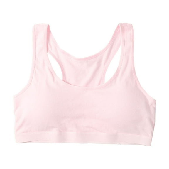 Afuyipoi Sport Bras for Girls Training, Underwear Breathable School Bralette Cotton Bralette Pink Free Size